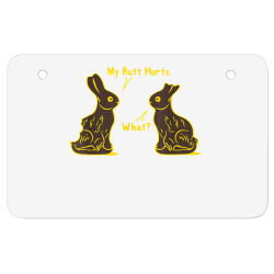 my butt hurts what funny easter bunny t shirt ATV License Plate | Artistshot