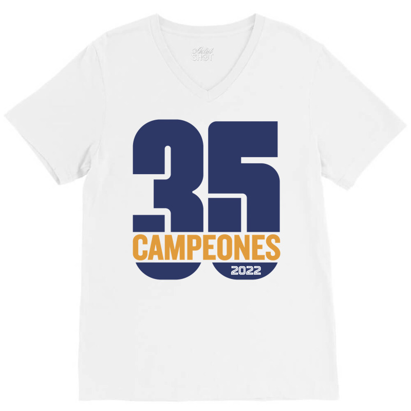 Madrid 35 Campeones 2022 Pullover Hoodie V-neck Tee | Artistshot