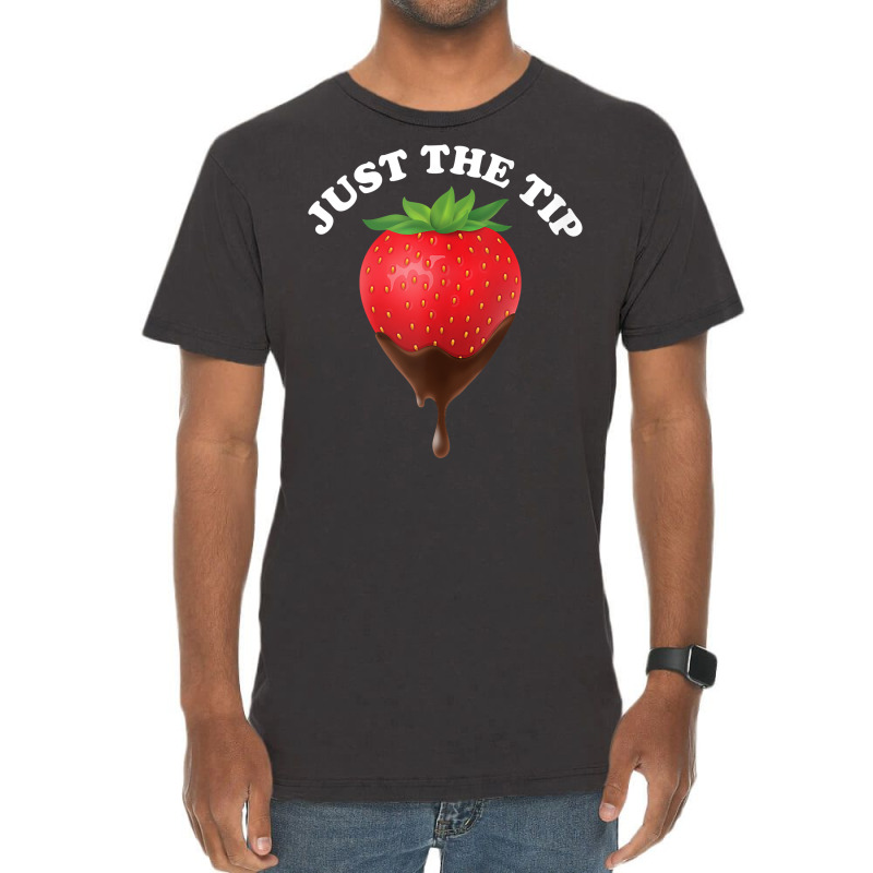 Just The Tip Strawberry And Chocolate Tank Top Vintage T-shirt | Artistshot