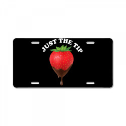 just the tip strawberry and chocolate tank top License Plate | Artistshot