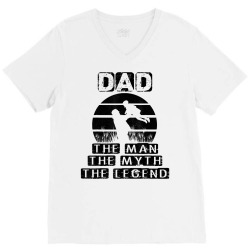 mens dad gift from daughter   dad the man the myth legend t shirt V-Neck Tee | Artistshot