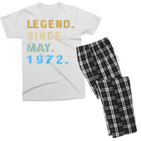 Legend Since May 1972  50th Birthday 50 Year Old T Shirt Men's T-shirt Pajama Set | Artistshot