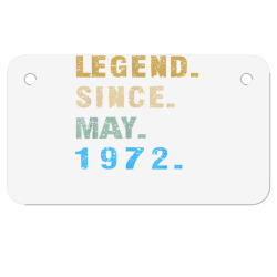 legend since may 1972  50th birthday 50 year old t shirt Motorcycle License Plate | Artistshot