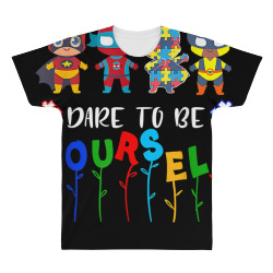 dare to be yourself shirt autism awareness superheroes t shirt All Over Men's T-shirt | Artistshot