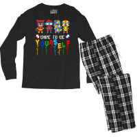 Dare To Be Yourself Shirt Autism Awareness Superheroes T Shirt Men's Long Sleeve Pajama Set | Artistshot