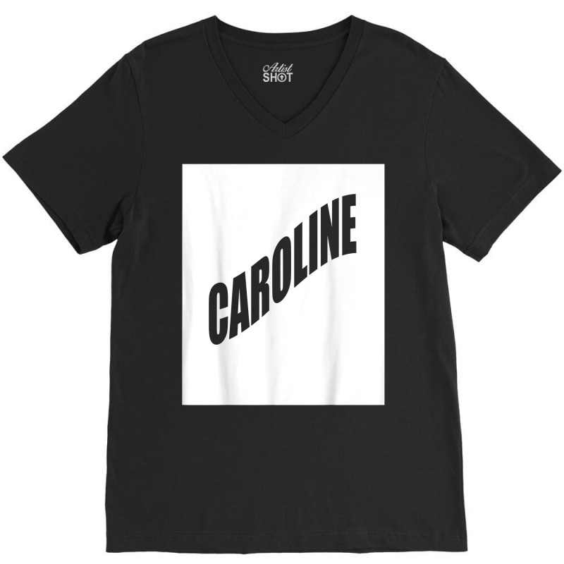 Caroline Family Reunion Last Name Team Funny Custom T Shirt V-neck Tee | Artistshot