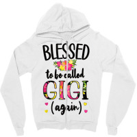 Blessed Gigi Again New Grandma Gigi Promoted To Gigi 2022 T Shirt Zipper Hoodie | Artistshot