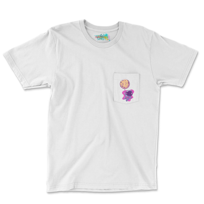 Kawaii Cute Chibi Space Astronaut Anime Vaporwave Aesthetic T Shirt Pocket T-shirt | Artistshot