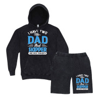 Mens I Have Two Titles Dad And Skipper Funny Grandpa Fathers Day T Shi Vintage Hoodie And Short Set | Artistshot