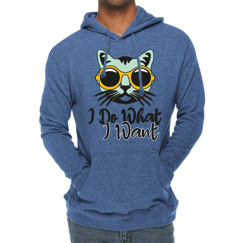 Funny Cat I Do What I Want With My Cat Long Sleeve T Shirt Lightweight Hoodie | Artistshot