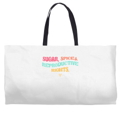 sugar spice & reproductive rights pro choice feminist retro t shirt Weekender Totes | Artistshot