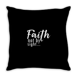 faith not by sight white Throw Pillow | Artistshot