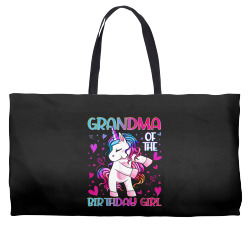 grandma of the birthday girl flossing unicorn grandmother t shirt Weekender Totes | Artistshot