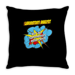 laboratory analyst funny superhero job t shirt Throw Pillow | Artistshot