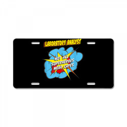 laboratory analyst funny superhero job t shirt License Plate | Artistshot