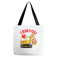 Kids I Dig You Construction Truck Valentines Day Toddler Boy T Shirt Tote Bags | Artistshot