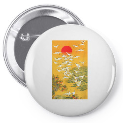 japanese crane t shirt vintage hokusai woodblock Pin-back button | Artistshot