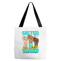 Hand Sister Of A Warrior Allergies Awareness Sunflower T Shirt Tote Bags | Artistshot