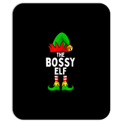 bossy elf matching family christmas t shirt Mousepad | Artistshot