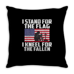 i stand for the flag kneel for the fallen memorial day t shirt Throw Pillow | Artistshot