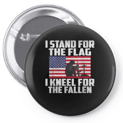 i stand for the flag kneel for the fallen memorial day t shirt Pin-back button | Artistshot