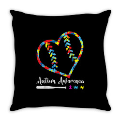 softball baseball autism awareness t shirt Throw Pillow | Artistshot