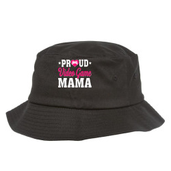 funny proud video game mama sport lover mothers day long sleeve t shir Bucket Hat | Artistshot
