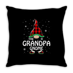 grandpa gnome buffalo plaid matching family christmas pajama t shirt Throw Pillow | Artistshot