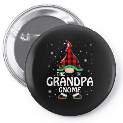 grandpa gnome buffalo plaid matching family christmas pajama t shirt Pin-back button | Artistshot