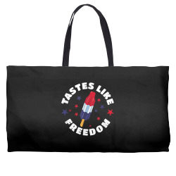funny tastes like freedom red white blue 4th of july party t shirt Weekender Totes | Artistshot