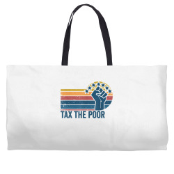 tax the poor retro vintage anti capitalist political t shirt Weekender Totes | Artistshot