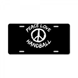 handball coach handball goalkeeper peace love handball t shirt License Plate | Artistshot