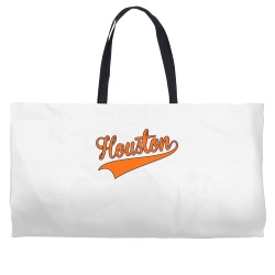 vintage retro style text houston city lover houston jersey pullover ho Weekender Totes | Artistshot