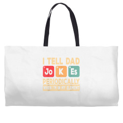 i tell dad jokes periodically funny retro father daddy papa t shirt Weekender Totes | Artistshot