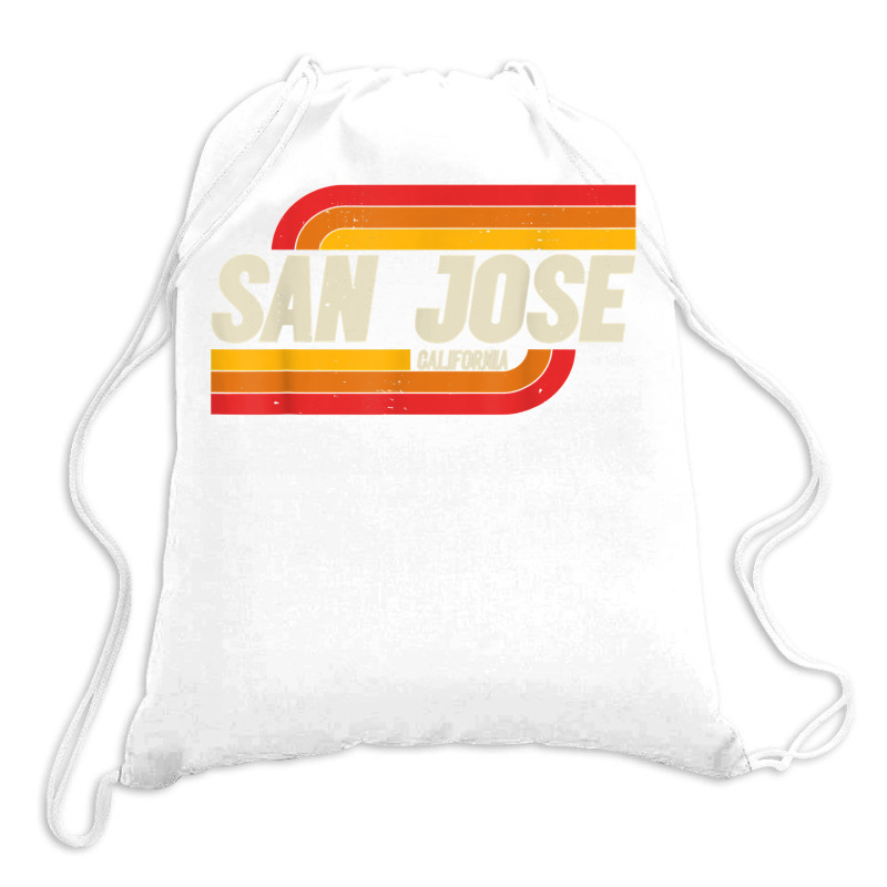 San Jose California Ca City Vintage T Shirt Drawstring Bags | Artistshot