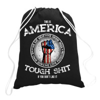 This Is America Hand Fist Flag Patriotic Freedom 4th July T Shirt Drawstring Bags | Artistshot