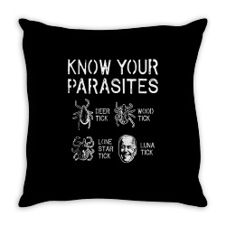 know your parasites tick biden funny anti biden t shirt Throw Pillow | Artistshot