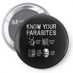 know your parasites tick biden funny anti biden t shirt Pin-back button | Artistshot