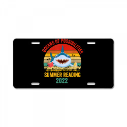 summer reading 2022 tshirt vintage retro teacher shark book t shirt License Plate | Artistshot