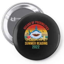 summer reading 2022 tshirt vintage retro teacher shark book t shirt Pin-back button | Artistshot