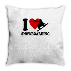 i love snowboarding premium t shirt Throw Pillow | Artistshot