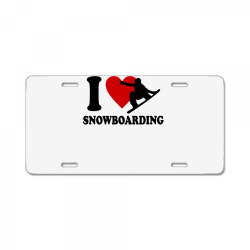 i love snowboarding premium t shirt License Plate | Artistshot