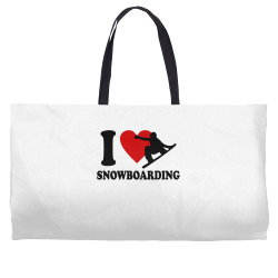 i love snowboarding premium t shirt Weekender Totes | Artistshot