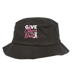 give cancer the boot pink ribbon breast cancer awareness t shirt Bucket Hat | Artistshot