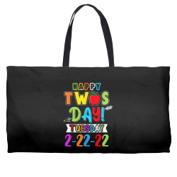 happy twosday february 22nd 2022 student teacher kids t shirt Weekender Totes | Artistshot