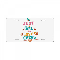 just a girl who loves chess t shirt License Plate | Artistshot