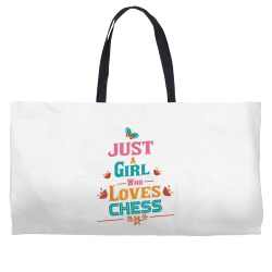 just a girl who loves chess t shirt Weekender Totes | Artistshot