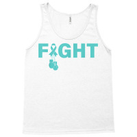 Teal Ribon Ovarian Cancer Awareness Warrior Girl Women T Shirt Tank Top | Artistshot