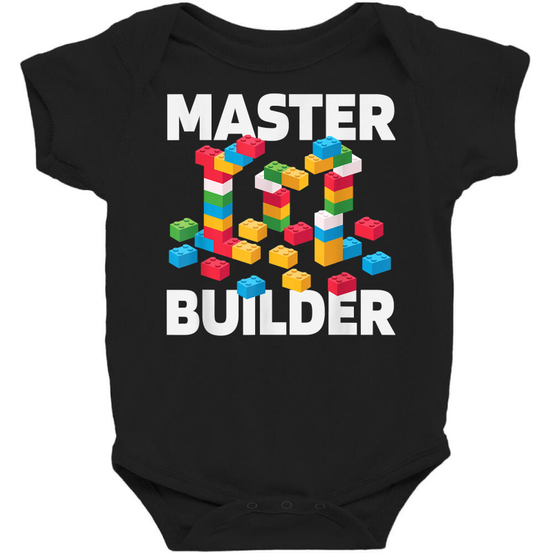 Master Builder Funny Kids Building Blocks Toys Gift T Shirt Baby Bodysuit | Artistshot