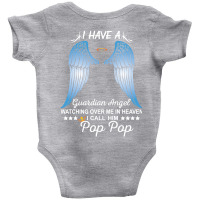 My Pop Pop Is My Guardian Angel Baby Bodysuit | Artistshot